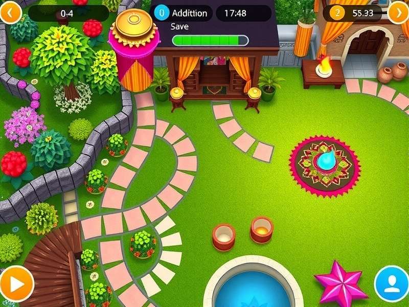 Indian festival event in Gardenscapes Verdant Vistas with Diwali decorations